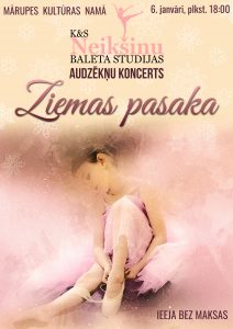 Read more about the article K&S Neikšinu baleta studijas audzēkņu koncerts “Ziemas pasaka” 06.01.2020.